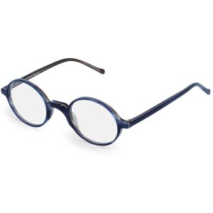 Fielmann ROW Fielmann OBRA 610 FA Unisex-Brille inkl. Gläser Vollrand Rund Blockacetat-Gestell 46mm/24mm/140mm, blau