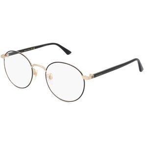 Kering Eyewear Gucci GG0297OK Unisex-Brille inkl. Gläser Vollrand Rund Metall-Gestell 52mm/21mm/150mm, schwarz