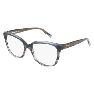 Safilo Missoni 0116 Damen-Brille inkl. Gläser Vollrand Cateye Acetat-Gestell 53mm/17mm/145mm, blau