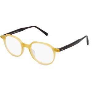 Fielmann ROW Fielmann MF 044 RN Herren-Brille inkl. Gläser Vollrand Panto Kunststoff-Gestell 48mm/19mm/145mm, gelb