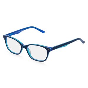 Fielmann ROW Fielmann OL 001 CL Jugend-Brille inkl. Gläser Vollrand Eckig Acetat-Gestell 48mm/15mm/130mm, Blau