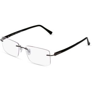 Fielmann ROW Fielmann COMFORT 116 CL Herren-Brille inkl. Gläser Randlos Eckig Titan-Gestell 55mm/17mm/140mm, grau