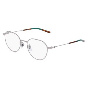 Kering Eyewear Gucci GG0684O Damen-Brille inkl. Gläser Vollrand Panto Metall-Gestell 51mm/19mm/140mm, silber