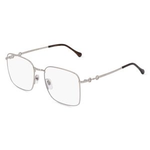 Kering Eyewear Gucci GG0951O Unisex-Brille inkl. Gläser Vollrand Eckig Metall-Gestell 57mm/19mm/145mm, silber