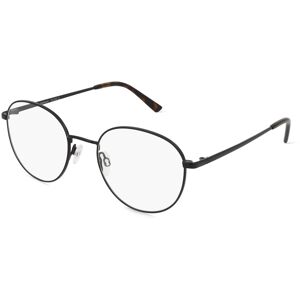 Fielmann ROW Fielmann OU 001 CL Unisex-Brille inkl. Gläser Vollrand Panto Edelstahl-Gestell 48mm/20mm/140mm, schwarz