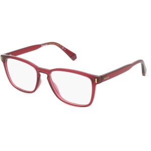 Safilo Polaroid PLD D462 Unisex-Brille inkl. Gläser Vollrand Eckig Kunststoff-Gestell 54mm/17mm/145mm, rot