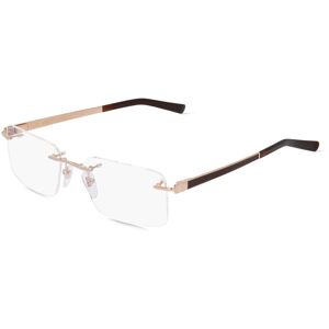 Fielmann ROW Fielmann TITANIUM 199 FLEX CL Herren-Brille inkl. Gläser Randlos Eckig Titan-Gestell 55mm/18mm/140mm, gold