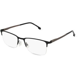 Safilo Boss 1187 Herren-Brille inkl. Gläser Halbrand Eckig Metall-Gestell 52mm/19mm/145mm, schwarz