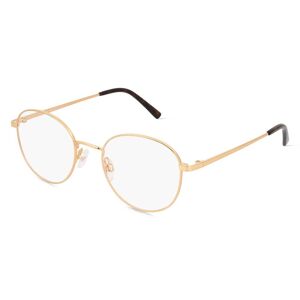 Fielmann ROW Fielmann OU 001 CL Unisex-Brille inkl. Gläser Vollrand Panto Edelstahl-Gestell 48mm/20mm/140mm, gelb