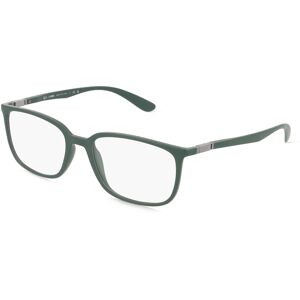 Luxottica Ray-Ban RX7208 Unisex-Brille inkl. Gläser Vollrand Rechteckig Kunststoff-Gestell 52mm/18mm/145mm, grün