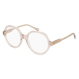 Kering Eyewear Chloé CH0083O Unisex-Brille inkl. Gläser Vollrand Rund Acetat-Gestell 53mm/18mm/140mm, pink