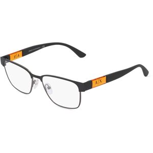 Luxottica Armani Exchange AX1052 Herren-Brille inkl. Gläser Vollrand Rechteckig Metall-Gestell 55mm/17mm/145mm, grau