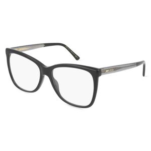 Safilo Jimmy Choo JC362 Damen-Brille inkl. Gläser Vollrand Rechteckig Acetat-Gestell 55mm/16mm/145mm, schwarz