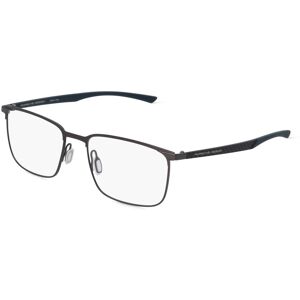 De Rigo Porsche Design 8753 Unisex-Brille inkl. Gläser Vollrand Rechteckig Metall-Gestell 55mm/18mm/140mm, grau