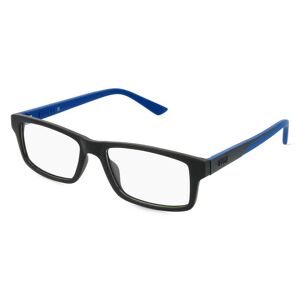 Kering Eyewear Puma PU0431O Unisex-Brille inkl. Gläser Vollrand Rechteckig Kunststoff-Gestell 54mm/17mm/145mm, schwarz