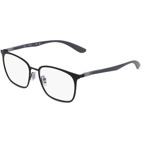 Luxottica Ray-Ban RX6486 Unisex-Brille inkl. Gläser Vollrand Panto Edelstahl-Gestell 54mm/17mm/145mm, schwarz