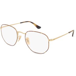 Luxottica Ray-Ban RX6448 Unisex-Brille inkl. Gläser Vollrand Panto Metall-Gestell 54mm/21mm/145mm, braun