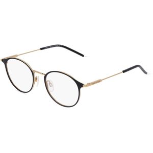 Safilo Tommy Hilfiger TH1771 Unisex-Brille inkl. Gläser Vollrand Panto Metall-Gestell 49mm/21mm/145mm, schwarz