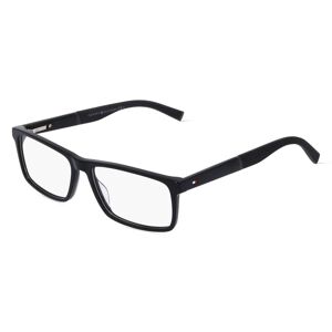 Safilo Tommy Hilfiger TH1909 Herren-Brille inkl. Gläser Vollrand Eckig Acetat-Gestell 56mm/16mm/145mm, schwarz