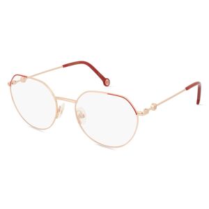 Safilo Carolina Herrera CH0059 Damen-Brille inkl. Gläser Vollrand Panto Metall-Gestell 55mm/19mm/145mm, rot