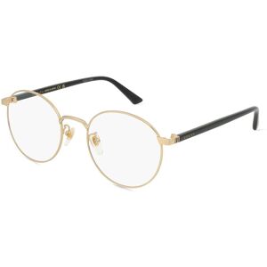 Kering Eyewear Gucci GG0297OK Unisex-Brille inkl. Gläser Vollrand Rund Metall-Gestell 52mm/21mm/150mm, gold