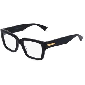 Kering Eyewear Bottega Veneta BV1153O Unisex-Brille inkl. Gläser Vollrand Eckig Kunststoff-Gestell 51mm/18mm/140mm, schwarz