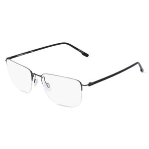 De Rigo Rodenstock 7142 Unisex-Brille inkl. Gläser Halbrand Rechteckig Metall-Gestell 55mm/17mm/140mm, schwarz