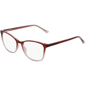 Fielmann ROW Fielmann OU 049 FLEX CL Damen-Brille inkl. Gläser Vollrand Eckig Acetat-Gestell 57mm/18mm/150mm, Braun