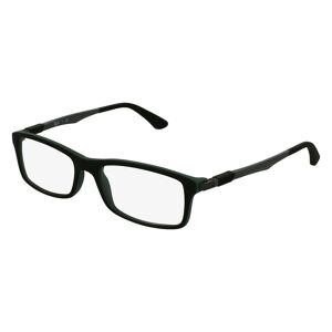 Luxottica Ray-Ban RB 7017 Herren-Brille inkl. Gläser Vollrand Eckig Propionat-Gestell 54mm/17mm/145mm, schwarz