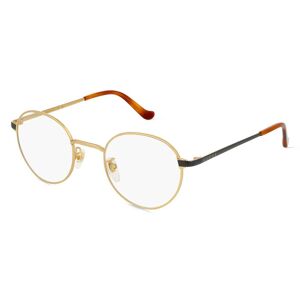 Kering Eyewear Gucci GG0581O Unisex-Brille inkl. Gläser Vollrand Panto Metall-Gestell 47mm/21mm/140mm, gold