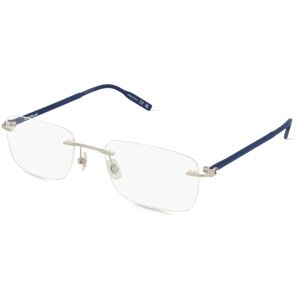 Kering Eyewear Montblanc MB0221O Herren-Brille inkl. Gläser Randlos Rechteckig Metall-Gestell 59mm/22mm/145mm, silber