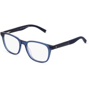 Safilo Tommy Hilfiger TH1907 Herren-Brille inkl. Gläser Vollrand Eckig Kunststoff-Gestell 51mm/18mm/140mm, blau