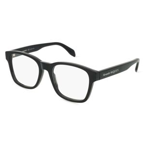 Kering Eyewear Alexander McQueen AM0356O Unisex-Brille inkl. Gläser Vollrand Eckig Kunststoff-Gestell 53mm/19mm/145mm, schwarz