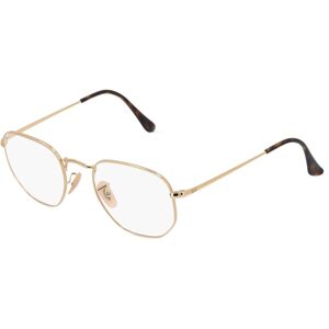 Luxottica Ray-Ban RX6448 Unisex-Brille inkl. Gläser Vollrand Panto Metall-Gestell 51mm/21mm/145mm, gold