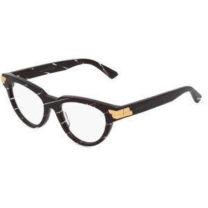 Kering Eyewear Bottega Veneta BV1106O Unisex-Brille inkl. Gläser Vollrand Butterfly Kunststoff-Gestell 52mm/18mm/140mm, braun