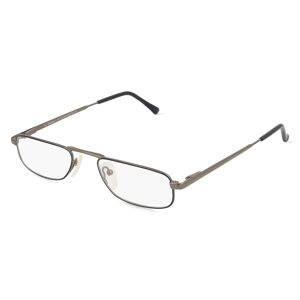 Fielmann ROW Fielmann MC 25 MOD HALF FLEX TR Herren-Brille inkl. Gläser Vollrand Schmal Metall-Gestell 51mm/20mm/145mm, grau