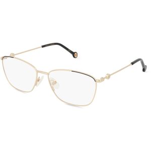 Safilo Carolina Herrera CH0060 Damen-Brille inkl. Gläser Vollrand Eckig Metall-Gestell 57mm/16mm/145mm, gold