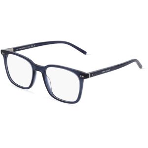 Safilo Tommy Hilfiger TH1942 Herren-Brille inkl. Gläser Vollrand Eckig Acetat-Gestell 52mm/19mm/150mm, blau