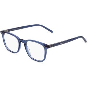 Safilo Tommy Hilfiger TH1814 Herren-Brille inkl. Gläser Vollrand Eckig Kunststoff-Gestell 51mm/20mm/150mm, blau