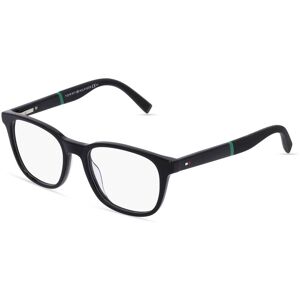 Safilo Tommy Hilfiger TH1907 Herren-Brille inkl. Gläser Vollrand Eckig Kunststoff-Gestell 51mm/18mm/140mm, schwarz