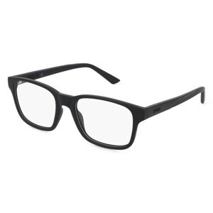 Kering Eyewear Puma PU0434O Herren-Brille inkl. Gläser Vollrand Eckig Kunststoff-Gestell 53mm/19mm/145mm, schwarz