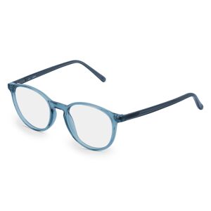 Fielmann ROW Fielmann JIL 005 CL Unisex-Brille inkl. Gläser Vollrand Panto Acetat-Gestell 52mm/19mm/145mm, blau