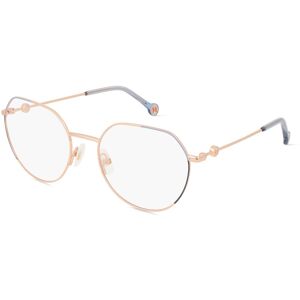 Safilo Carolina Herrera CH0059 Damen-Brille inkl. Gläser Vollrand Panto Metall-Gestell 55mm/19mm/145mm, blau