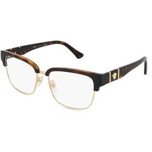 Luxottica Versace VE3348 Herren-Brille inkl. Gläser Vollrand Eckig Kunststoff-Gestell 55mm/17mm/150mm, braun