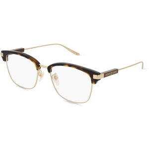 Kering Eyewear Gucci GG1439OK Herren-Brille inkl. Gläser Vollrand Eckig Recycled Acetat-Gestell 53mm/18mm/145mm, braun