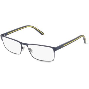 Luxottica Polo Ralph Lauren PH1207 Herren-Brille inkl. Gläser Vollrand Rechteckig Metall-Gestell 56mm/16mm/145mm, blau