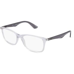 Luxottica Ray-Ban RX7047 Herren-Brille inkl. Gläser Vollrand Eckig Kunststoff-Gestell 56mm/17mm/145mm, transparent