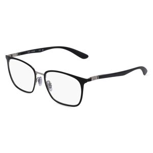 Luxottica Ray-Ban RX6486 Unisex-Brille inkl. Gläser Vollrand Panto Edelstahl-Gestell 54mm/17mm/145mm, schwarz