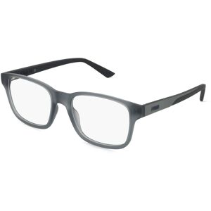 Kering Eyewear Puma PU0434O Herren-Brille inkl. Gläser Vollrand Eckig Kunststoff-Gestell 53mm/19mm/145mm, grau