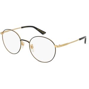 Kering Eyewear Gucci GG0862OA Unisex-Brille inkl. Gläser Vollrand Rund Metall-Gestell 53mm/20mm/145mm, schwarz